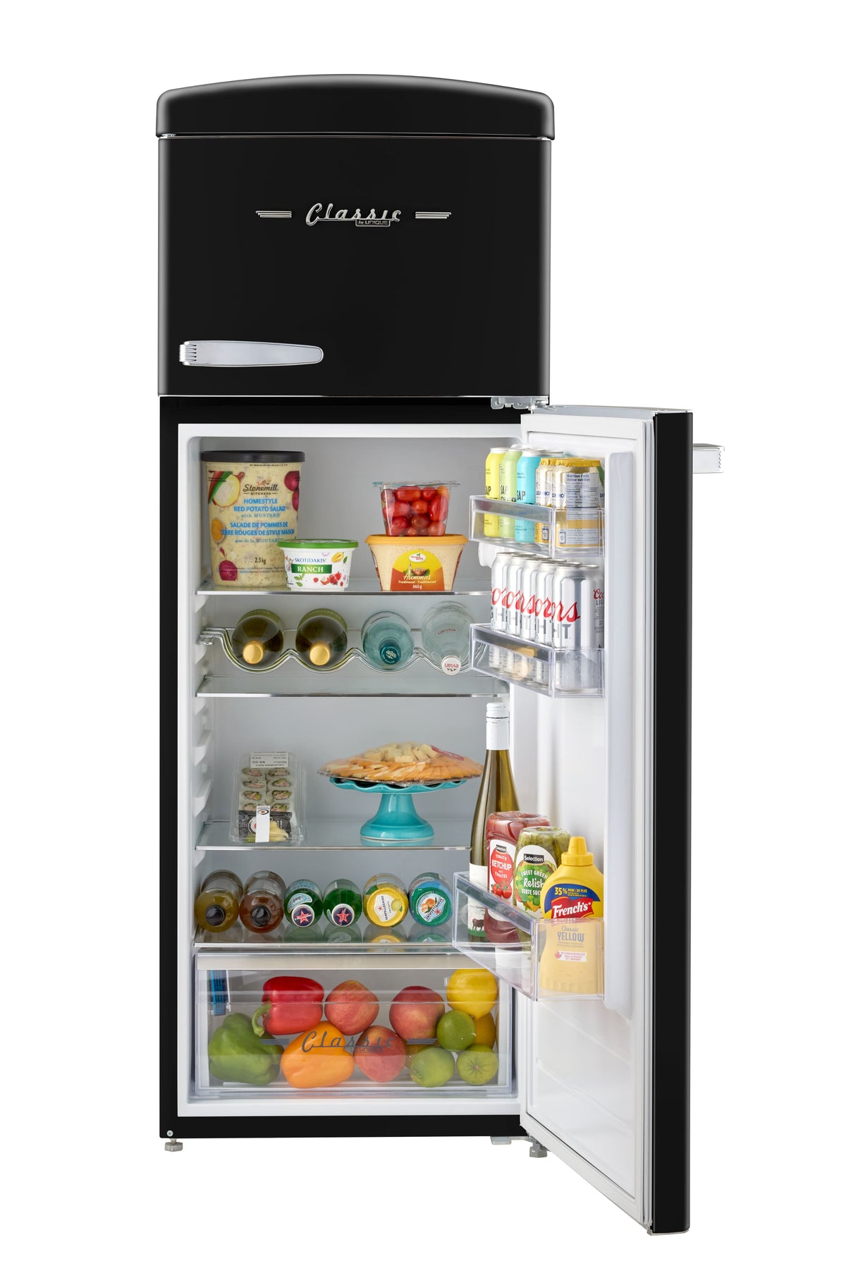Unique Appliances - 21 in. Wide Classic Retro 7.5cu.ft Compact Top Freezer Refrigerator - Matte Black