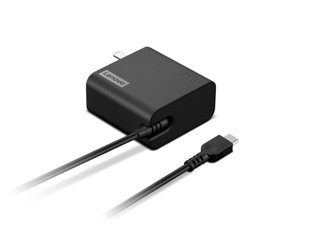 Lenovo - 65W USB-C Wall Adapter - Black
