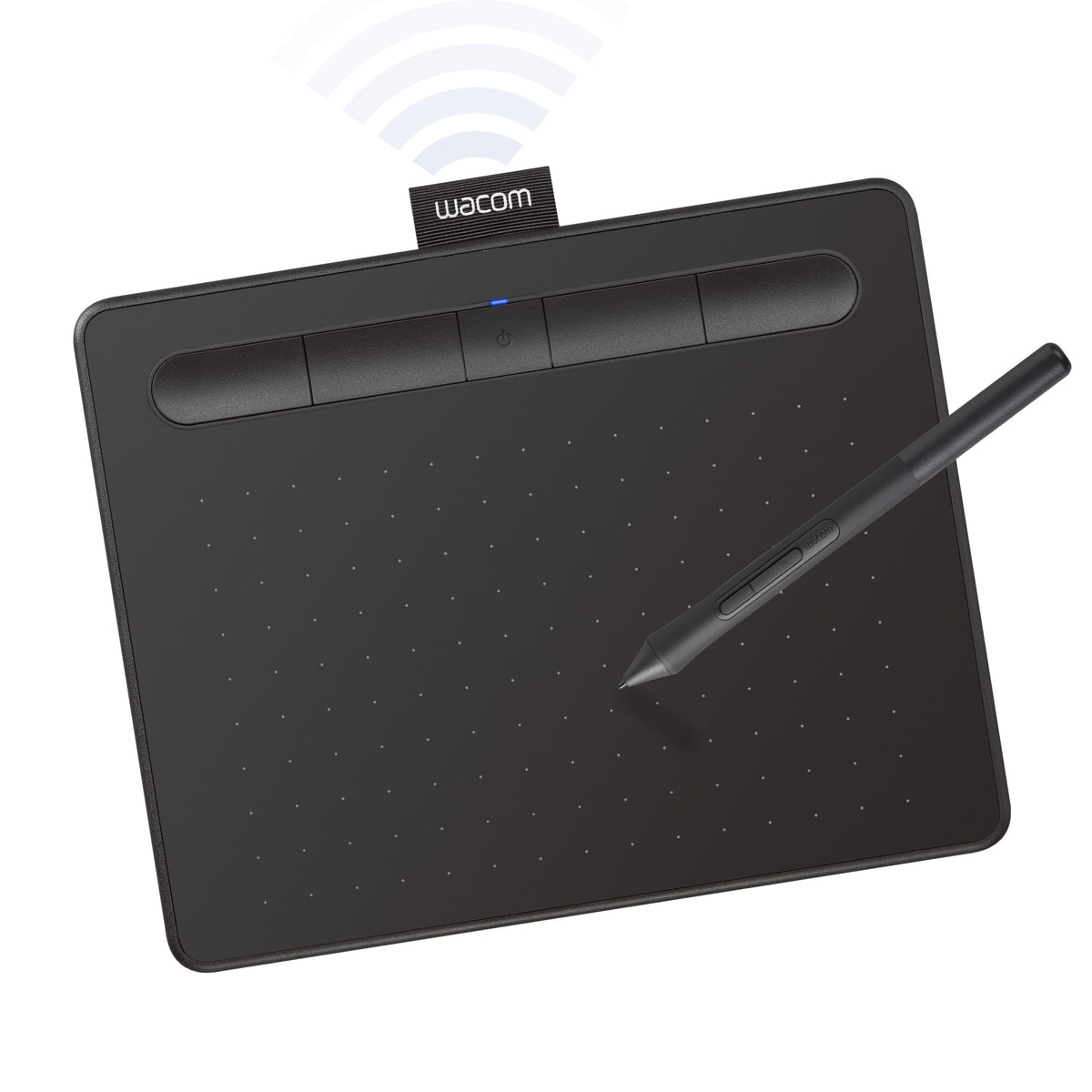 Wacom - Intuos Small Bluetooth Graphics Drawing Tablet, Includes Training & Software; Works w/ Chromebook Mac Android & Windows - Black