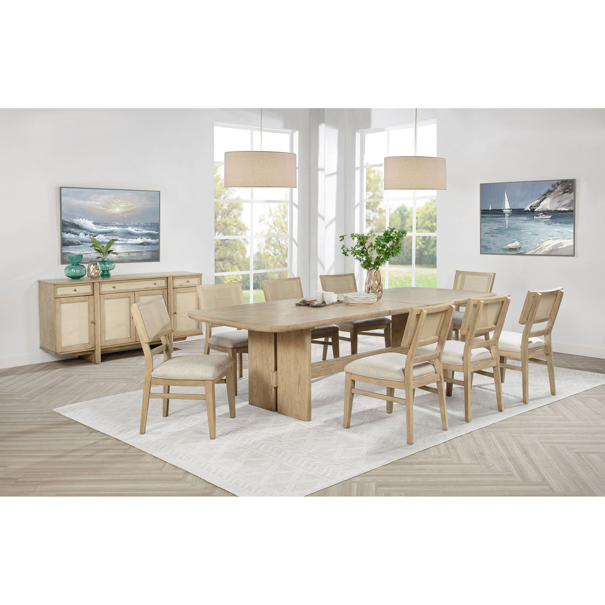 Kimpton - Juego de mesa de comedor rectangular