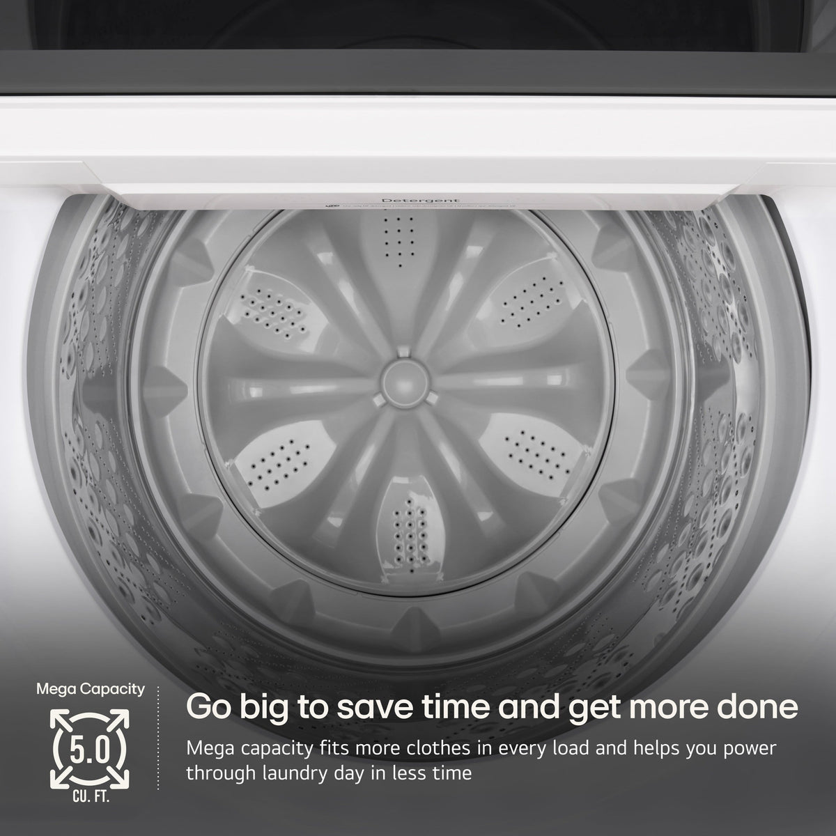 LG - 5.0 Cu. Ft. High-Efficiency Smart Top Load Washer with Easy Unload - Alpine White