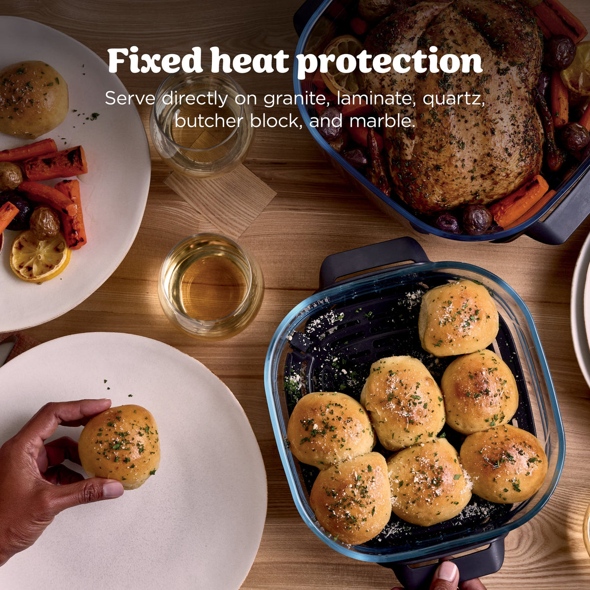 Ninja - Crispi Pro 6-in-1 Countertop Glass Air Fryer - Cyberspace