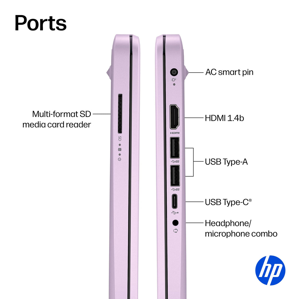 HP - 14" Laptop - Intel N150 Processor - 4GB Memory - 128GB UFS - Honey Lavender