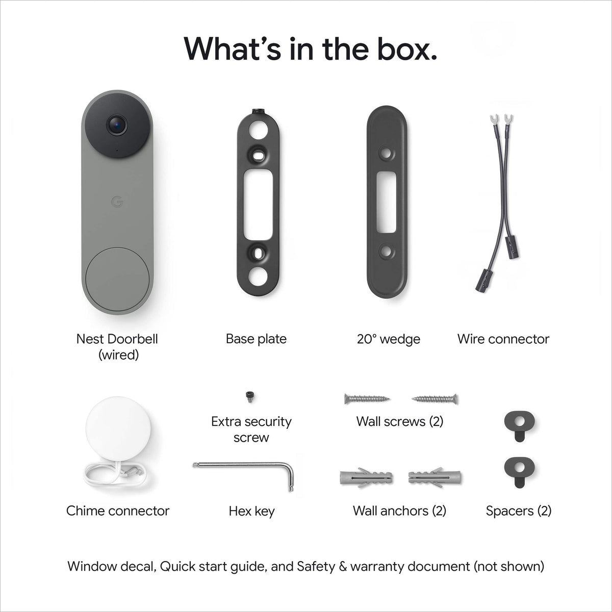 Google - Nest Doorbell (wired, 3rd gen) - Latest Model - 2K Video and Gemini - Hazel