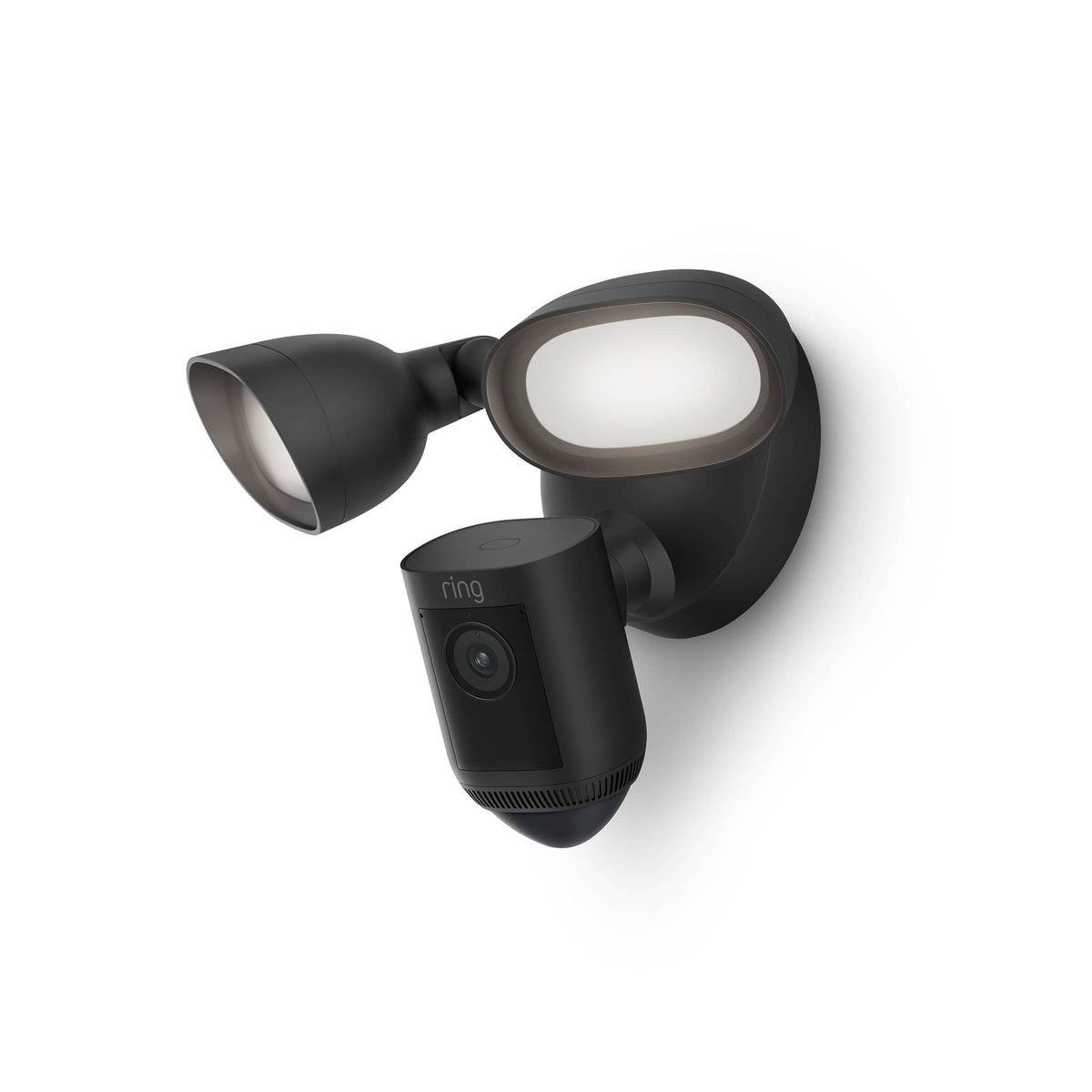 Ring - Floodlight Cam Pro with 2K Video and Ring-Vision, 2 LED Lights, Dual Band Wi-Fi, and 3D Motion Detection - Black