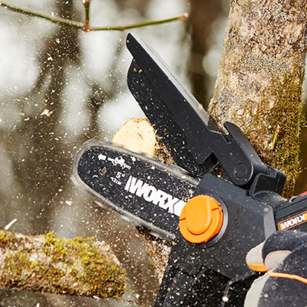 WORX - Nitro WG325.1 20V Brushless 5" Pruning Saw with Extension Pole - Black