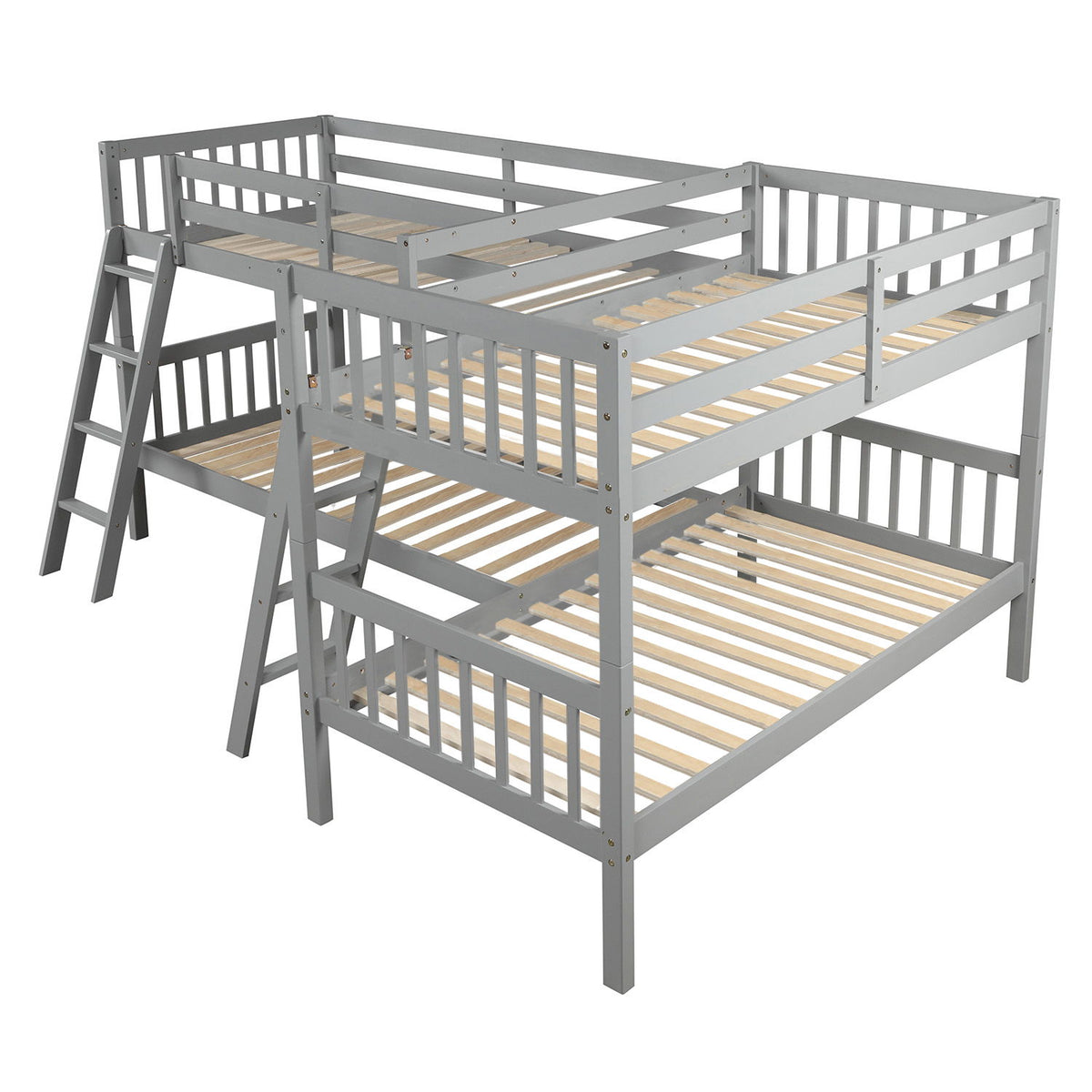 L Shaped Bunk Bed With Ladder