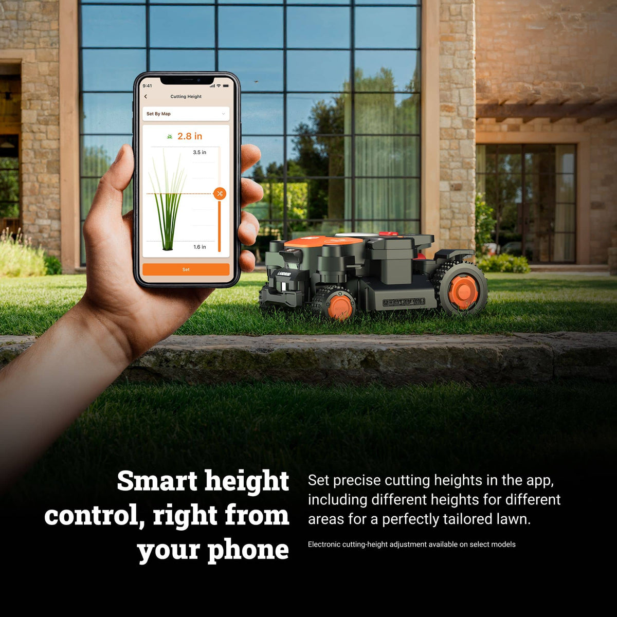 WORX - Landroid Vision 4WD 1/2 Acre Robotic Lawn Mower, AI Obstacle Avoidance, Cloud Navigation, Auto Mapping App Control WR342 - Black