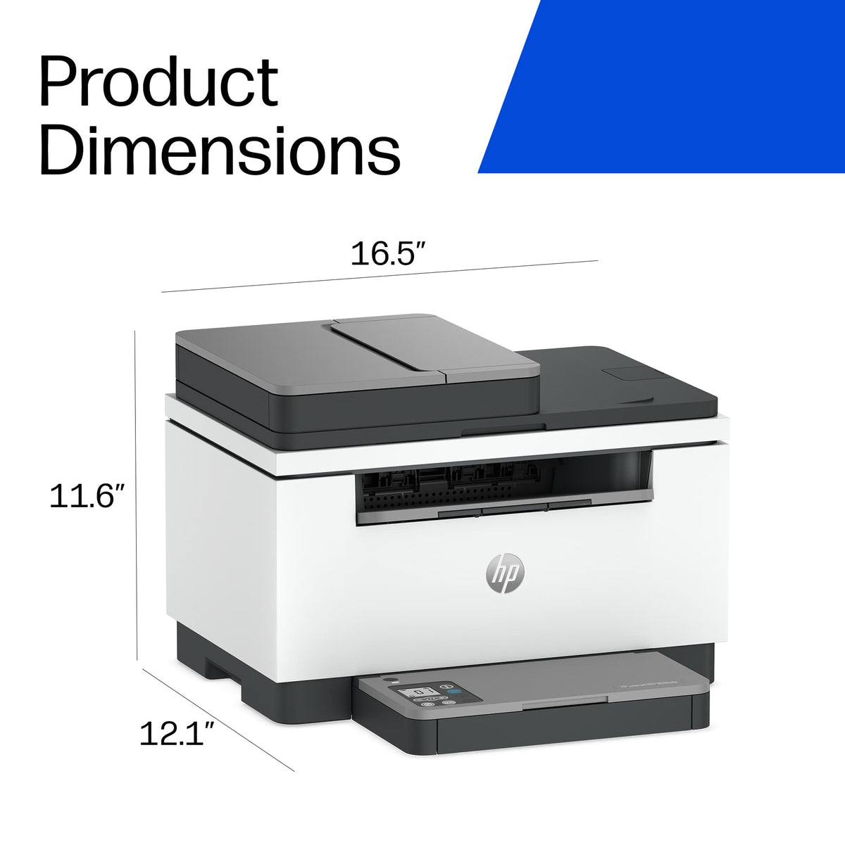 HP - LaserJet MFP M246sdw Wireless Black-and-White All-in-One Laser Printer, Scanner, Copier, AI-Enabled - White