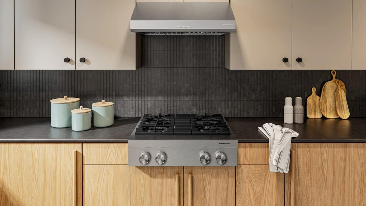 KitchenAid 30-inch 4-Burner Gas Commercial-Style Rangetop - Stainless Steel
