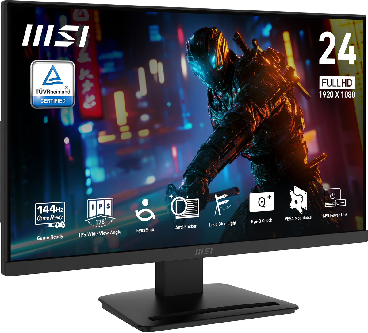 MSI - PRO MP243L E14 24" FHD IPS 144Hz 1ms Adaptive-Sync HDR Ready (HDMI,VGA) - Matte Black