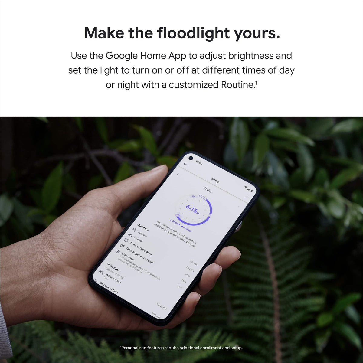 Google - Nest Cam with Floodlight - Outdoor or Wired - Smart Security Camera - Snow