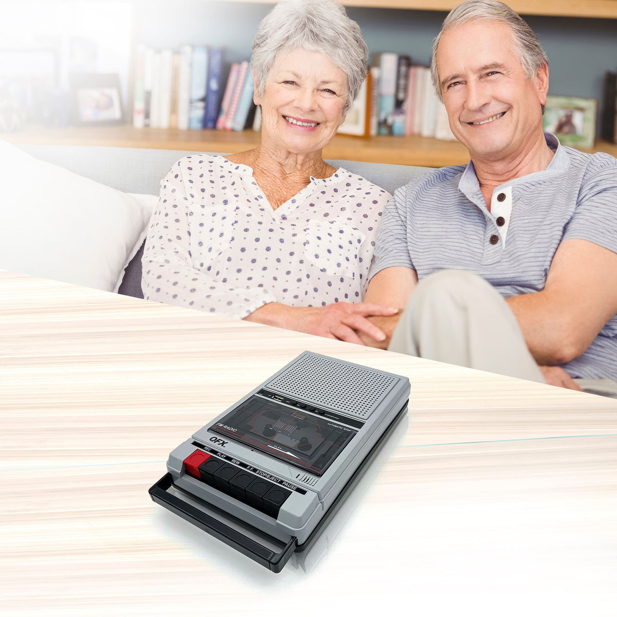 QFX - Cassette Player and Recorder with Bluetooth and USB - Silver