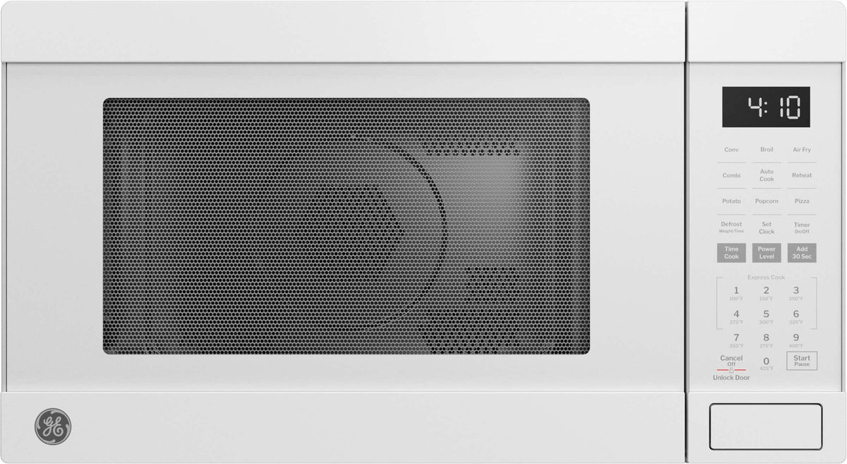 GE - 1.0 Cu. Ft. Countertop Convection Microwave with Sensor Cooking and Air Fry - White