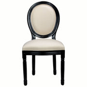 Dining Chairs Upholstered With Sponge Round Back (Set of 2) - Black