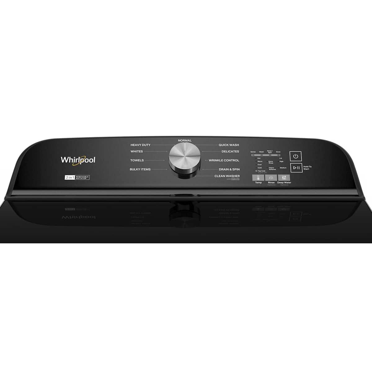 Whirlpool - 5.3 Cu. Ft. High Efficiency Top Load Washer with 2 in 1 Removable Agitator - Volcano Black
