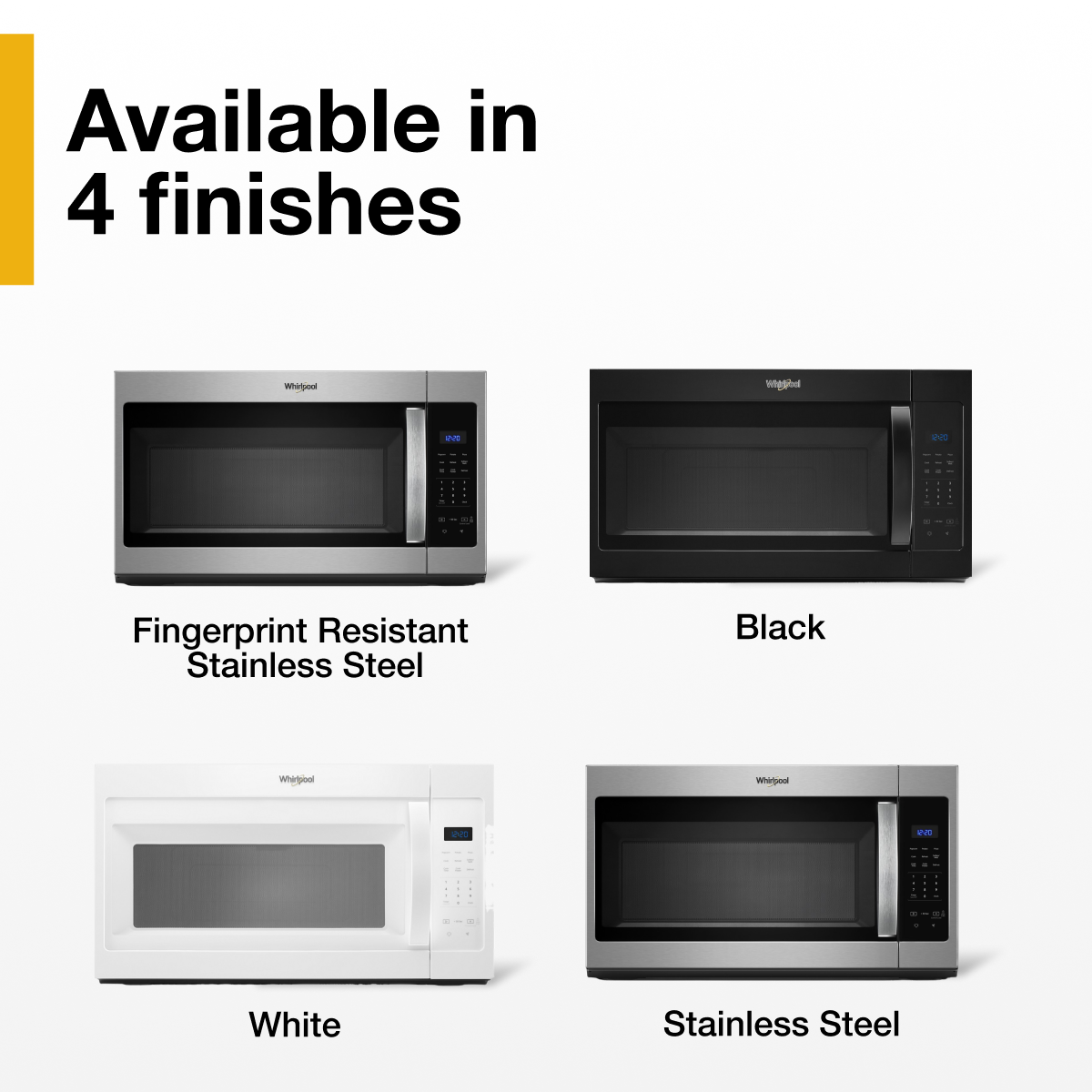 Whirlpool - 1.7 cu. ft. Microwave Hood Combination with Electronic Touch Controls - Stainless Steel