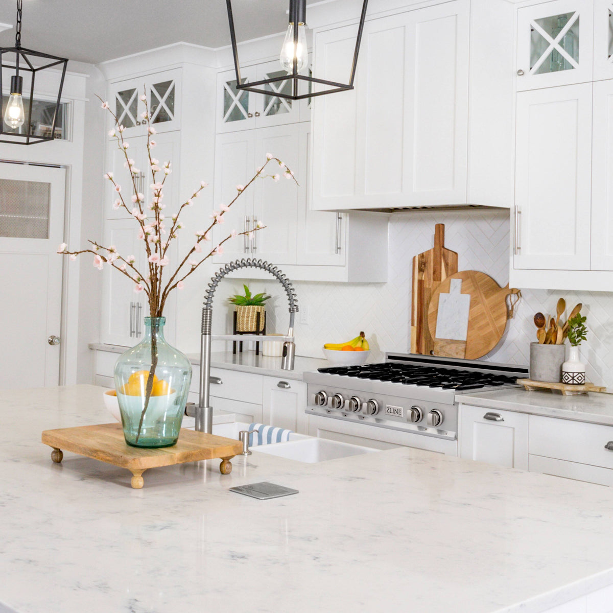 ZLINE - 30 in. Legacy Rangetop w/ 4 Brass Burners and Porcelain Cooktop in Stainless Steel - Stainless Steel