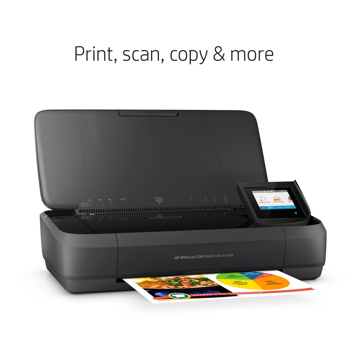 HP - OfficeJet 250 Mobile Wireless All-In-One Inkjet Printer - Black