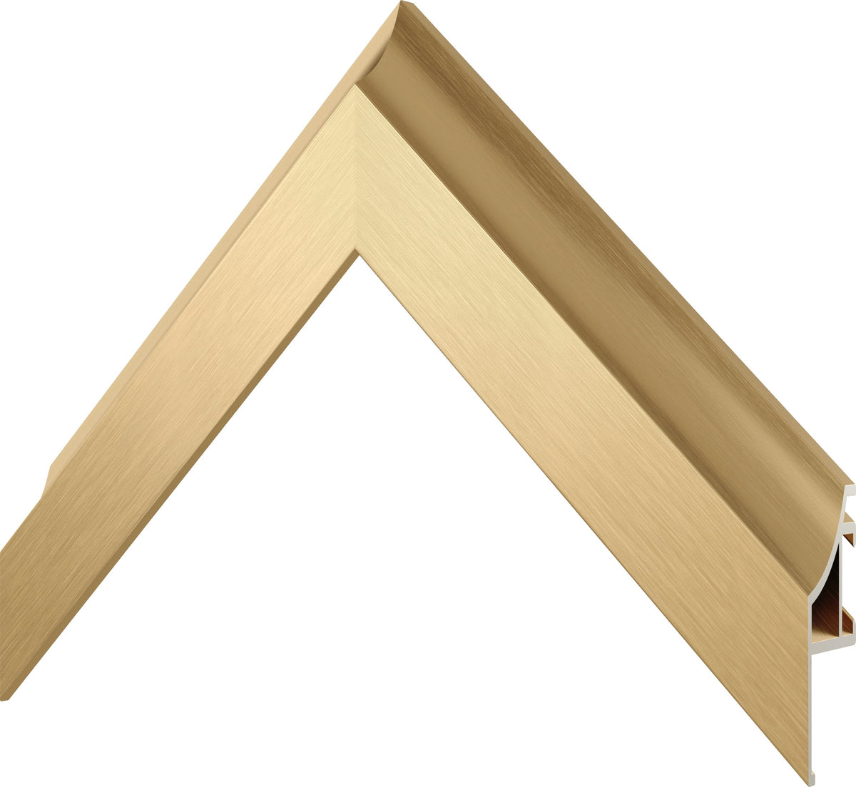 Deco TV Frames - Alloy Scoop Bezel for Samsung The Frame TV - 55" - Pale Gold