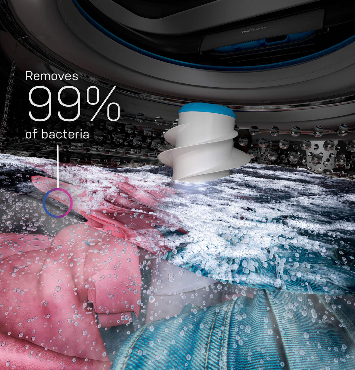 GE Profile - 5.0 Cu. Ft. High Efficiency Smart Top Load Washer with Smarter Wash Technology, Easier Reach & Microban Technology - White