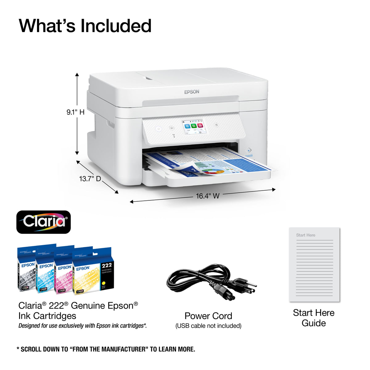 Epson - WorkForce WF-2990 Wireless All-in-One Inkjet Printer - White
