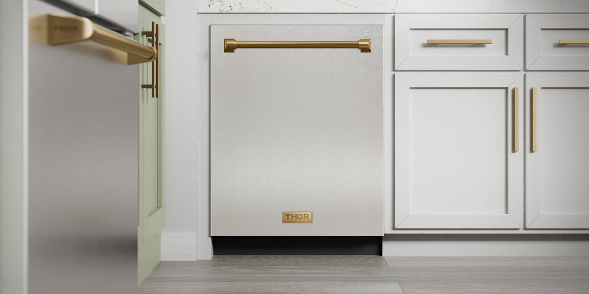 Gordon Ramsay Series by THOR Kitchen 24 Inch Dishwasher with Rose Gold Hardware - Stainless Steel