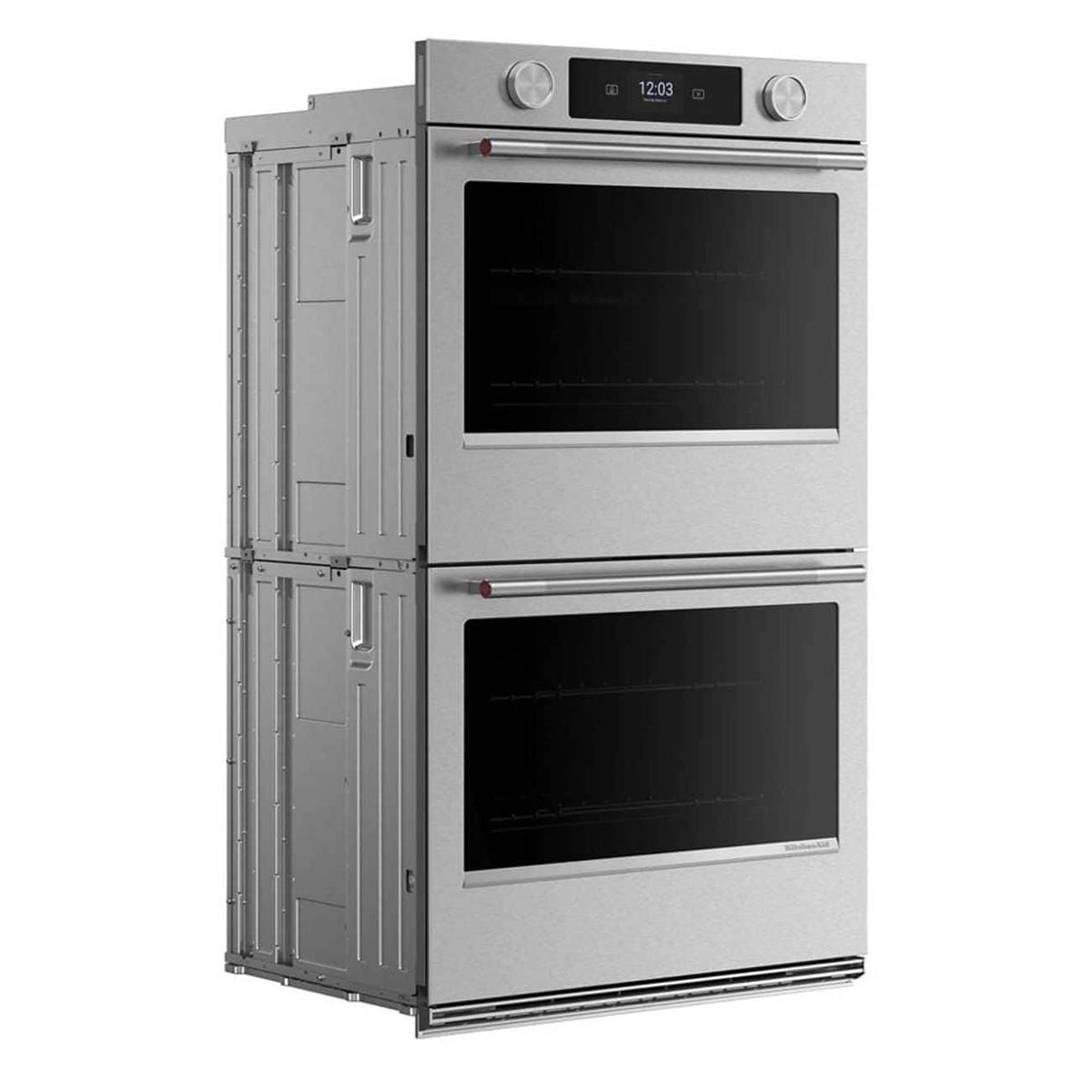 KitchenAid - 30" Smart Built-In Electric Double Wall Oven with Assisted Cooking Modes - Stainless Steel