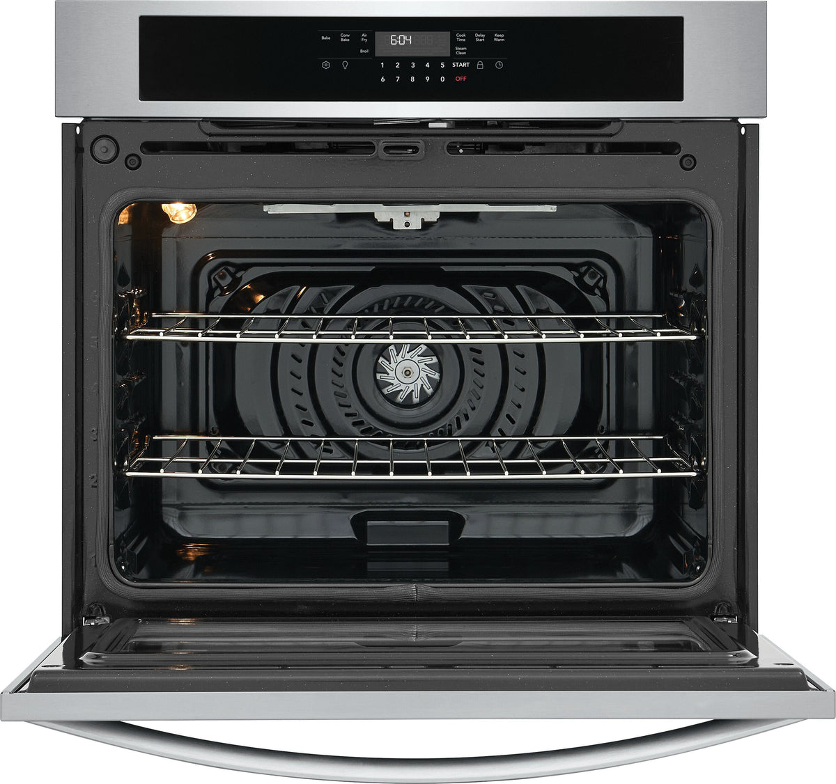 Frigidaire - 30" Built-In Electric Single Wall Oven with Convection Bake and Air Fry - Stainless Steel