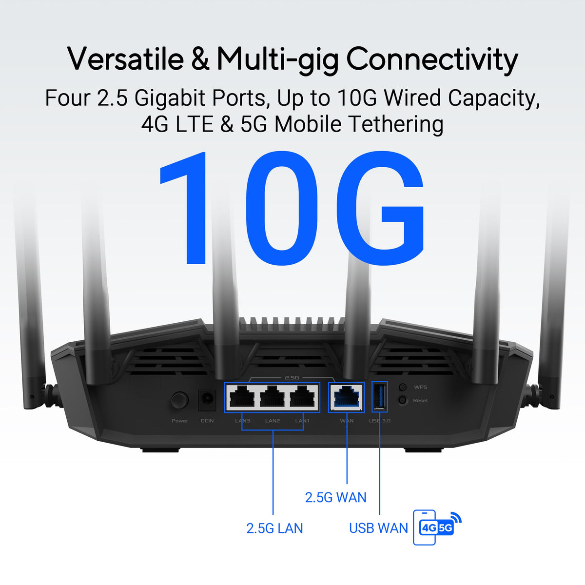 ASUS - RT-BE90U BE9400 Tri-Band Wi-Fi 7 Router - Black