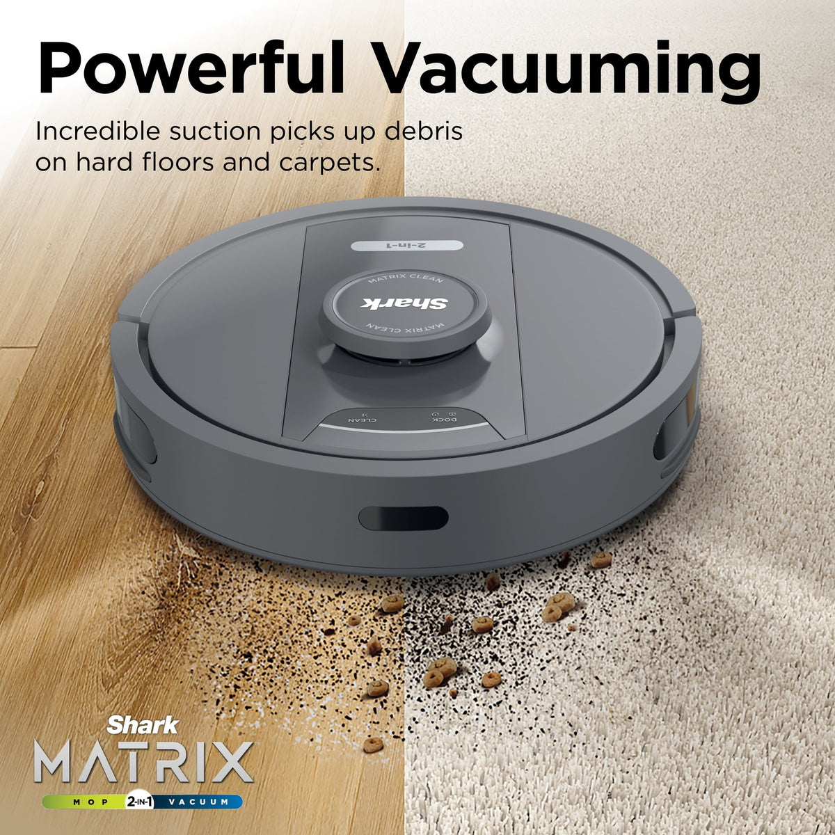 Shark - Matrix 2-in-1 Robot Vacuum & Mop with Self-Emptying Bagless 30 Day Capacity Base - Black