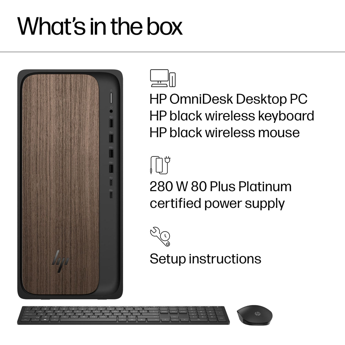 HP - OmniDesk Desktop - Intel Core Ultra 7 265 2025 - 16GB DDR5 Memory - 1TB SSD - Dark Wood