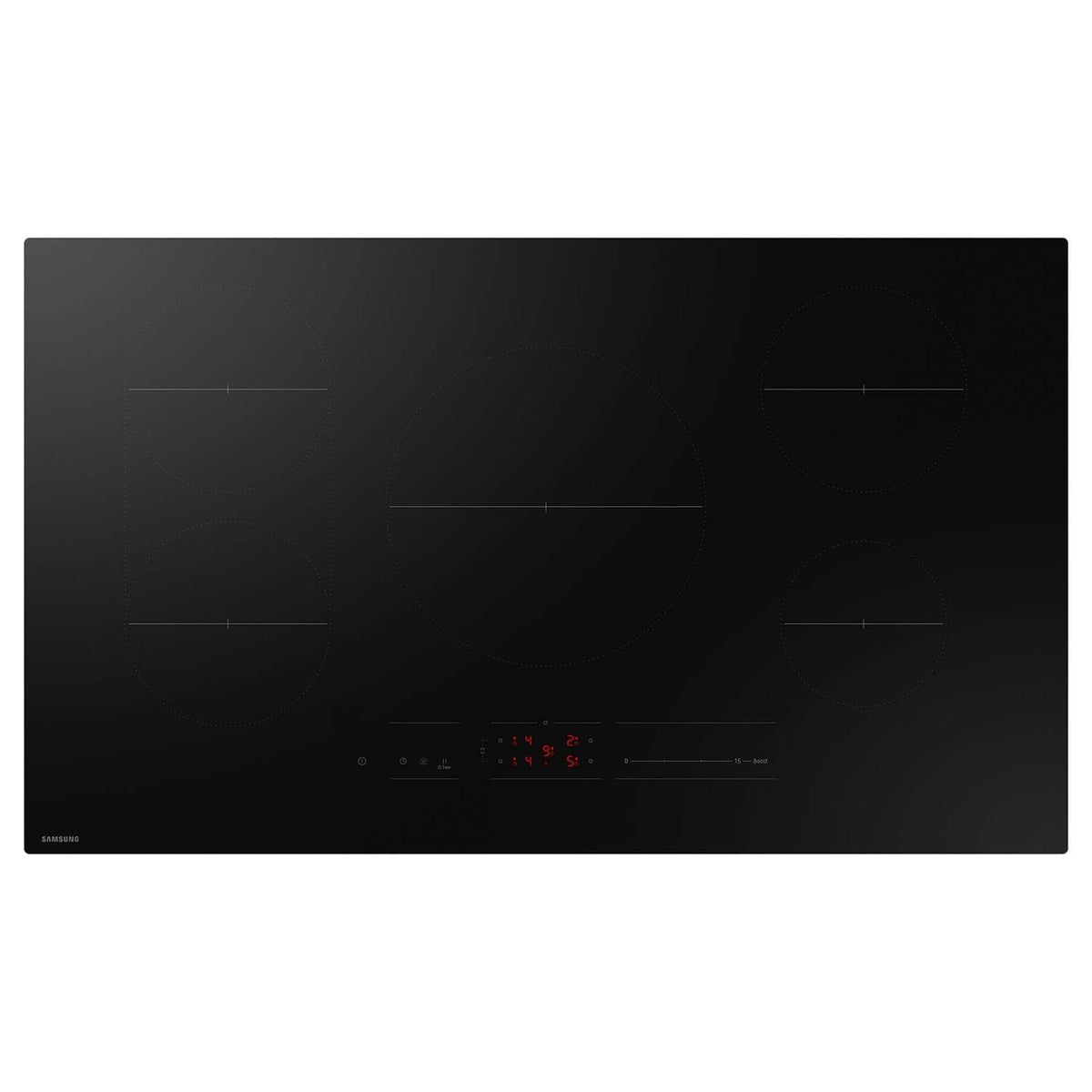Samsung - 36" Induction Cooktop with Anti-Scratch Matte Glass and Sync - Black
