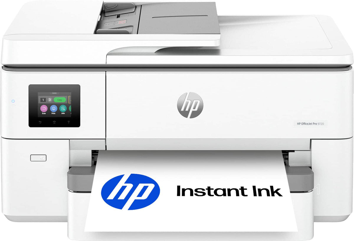 HP - OfficeJet Pro 9720 Wireless AI-Enabled Wide Format All-in-One Inkjet Printer with 3 Months of Instant Ink - White