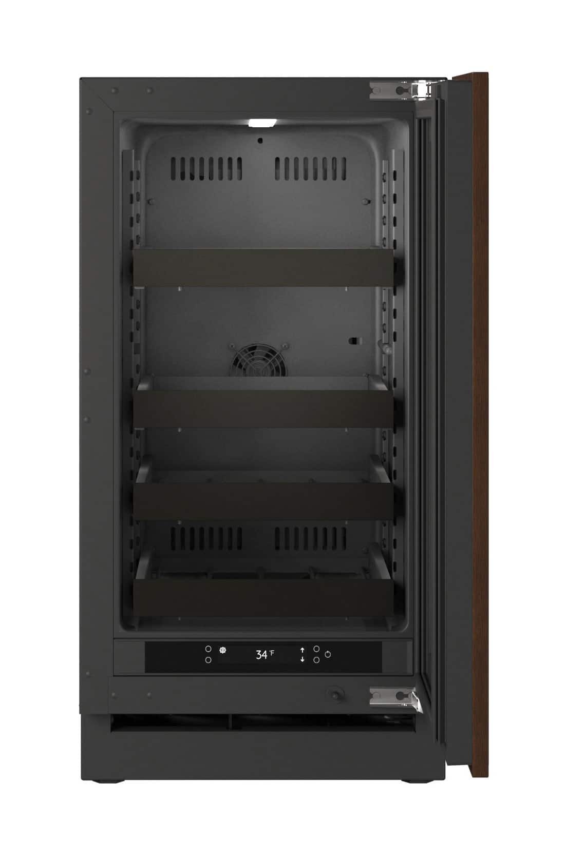 U-Line - 18"W. 3.5 Cu.Ft. Built-In Beverage Center - Panel Ready Frame/Glass - Integrated Frame