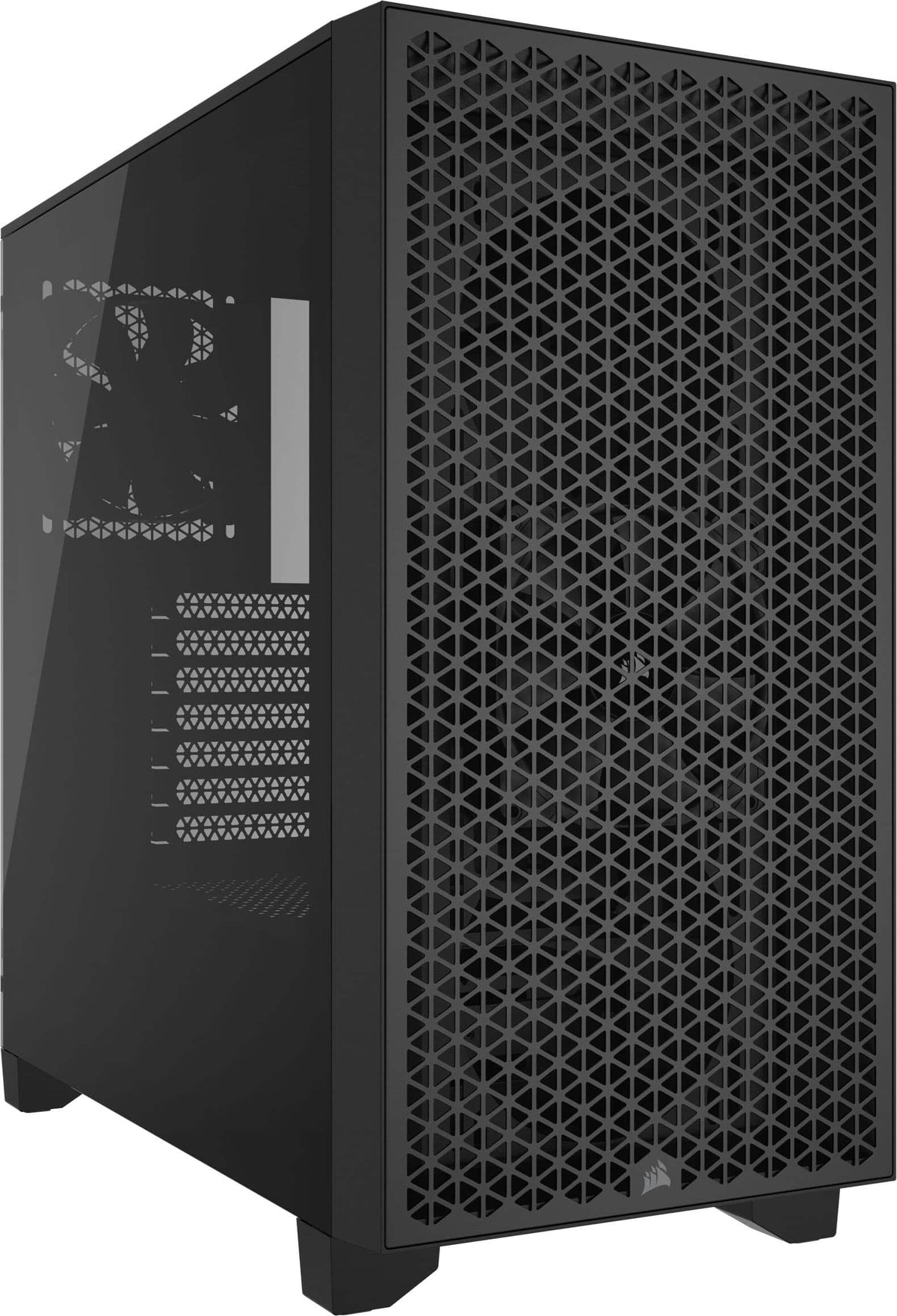 CORSAIR - 3000D RGB Airflow Mid-Tower PC Case, Black, 3 AR120 RGB Fans, High-Airflow, Up to 8x120mm - Black