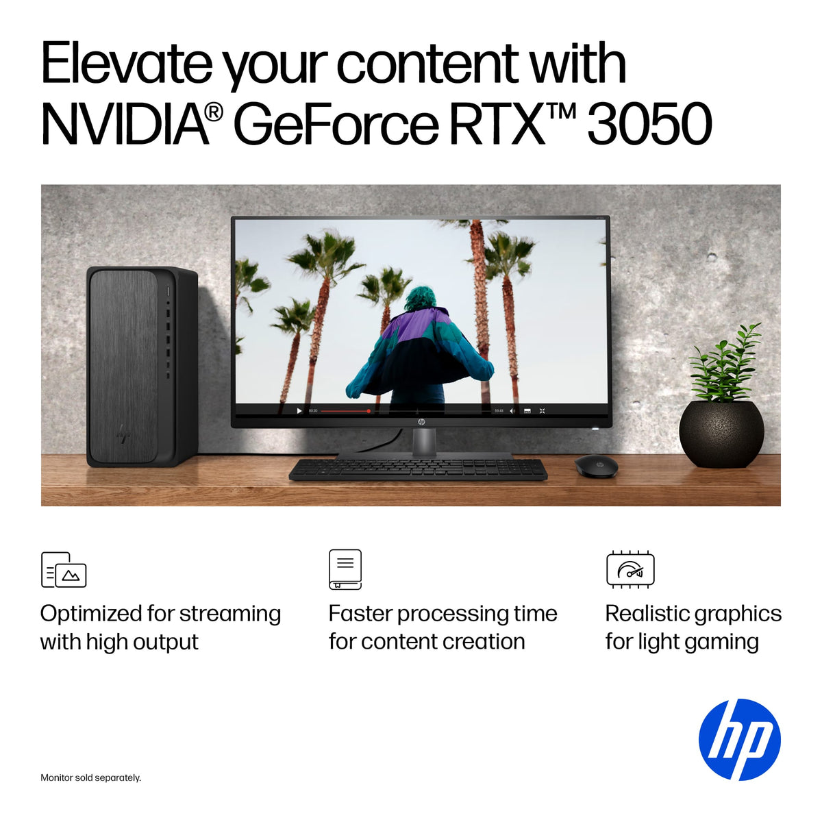 HP - OmniDesk Desktop - AMD Ryzen 7 8700G 2024 - 16GB DDR5 Memory - NVIDIA GeForce RTX 3050 - 1TB SSD - Gray Wood