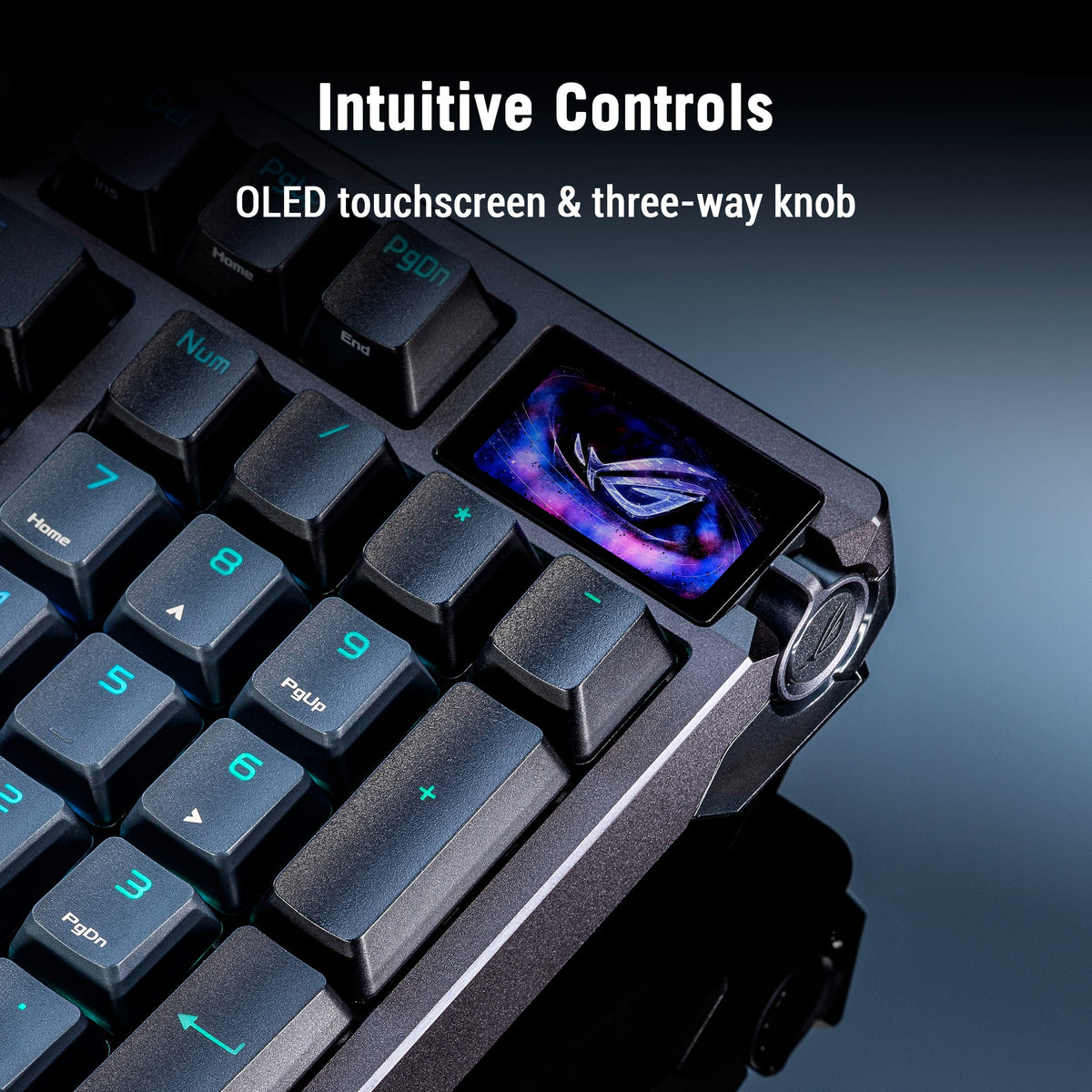 ASUS - ROG Azoth 96% Wireless Magnetic Hall Effect RGB Gaming Keyboard with Hot-Swappable ROG HFX V2 Switches - Black