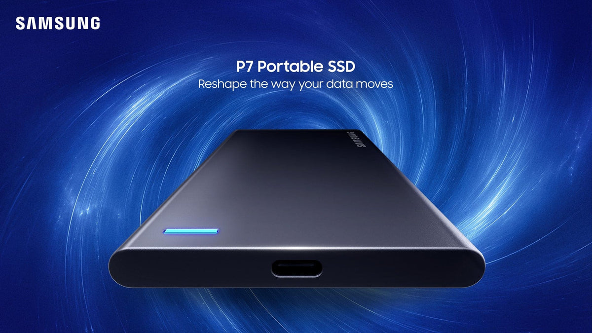 Samsung - P7 1TB Portable SSD, Up to 4000/3700 MB/s, USB 4.0 - Black