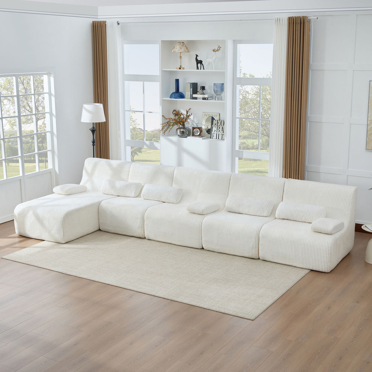 Sofá seccional de gran tamaño, asientos para sala de estar con diseño modular