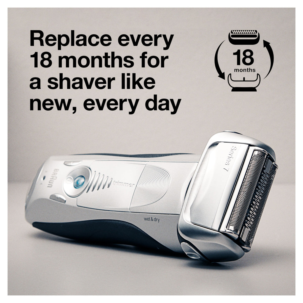 Braun - Replacement Head for Series 7 Shavers - Silver