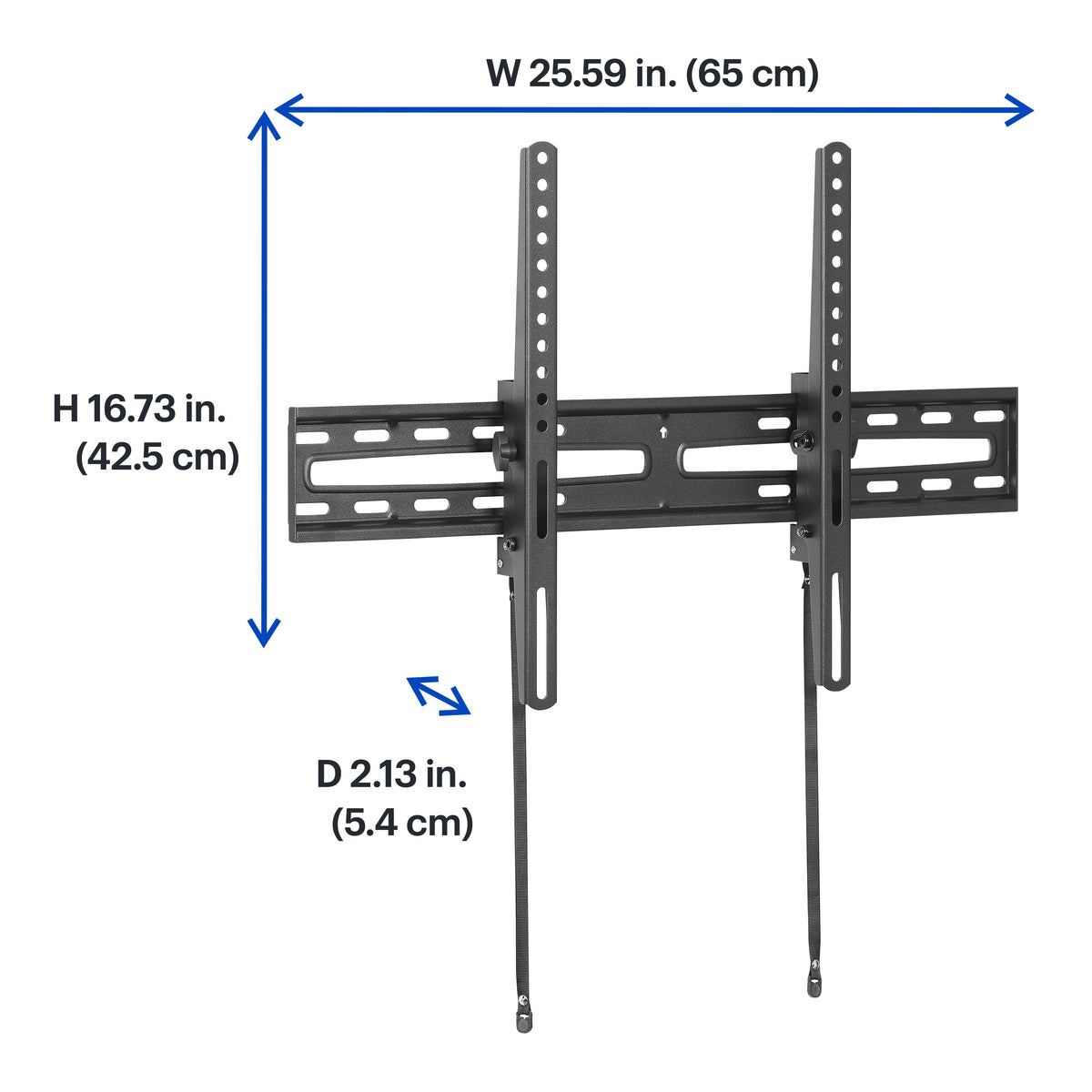 Best Buy essentials™ - Tilting TV Wall Mount For Most 47–84" TVs - Black