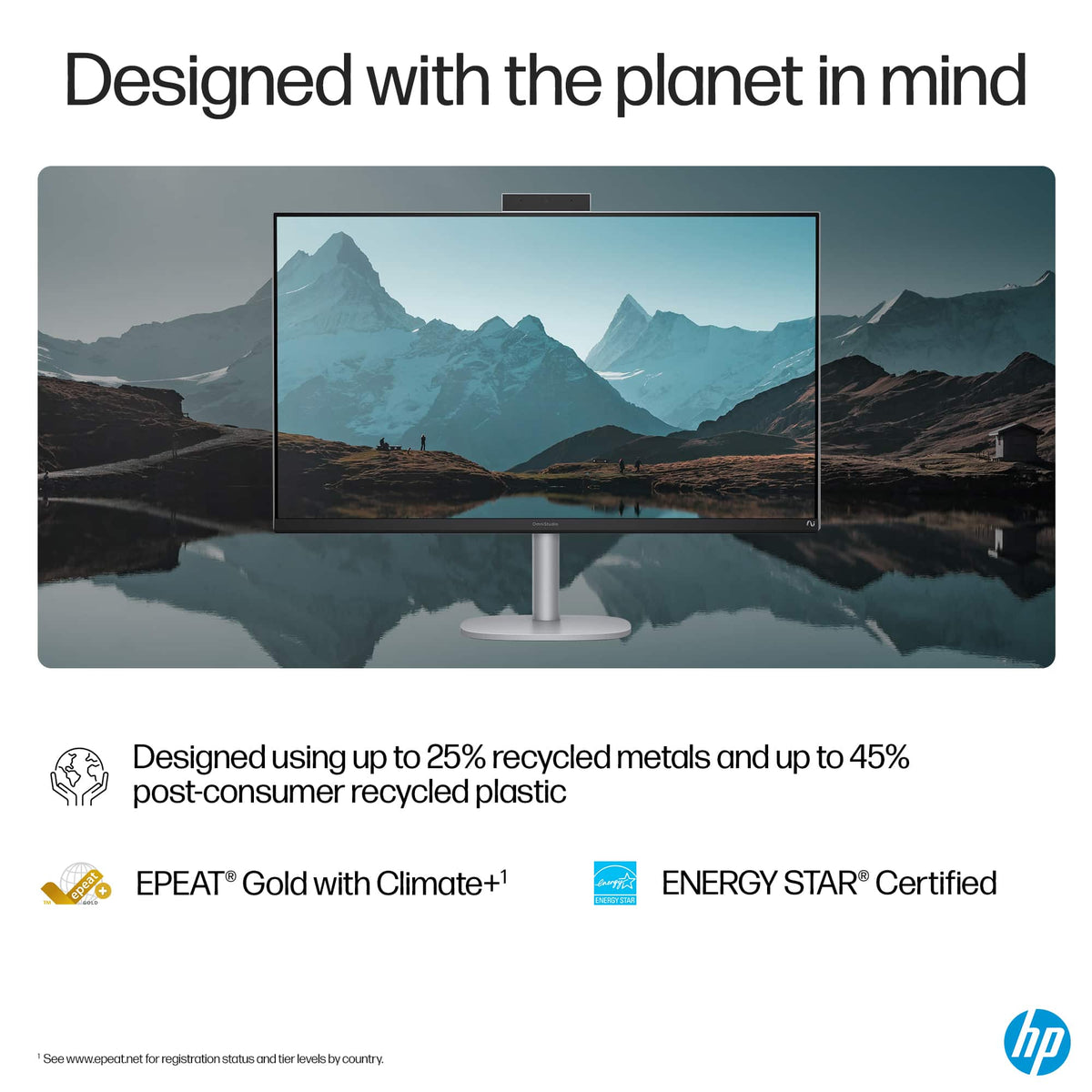 HP - OmniStudio X - Copilot+ PC - 31.5" 4K UHD AiO w/ Adjustable Height - Intel Core Ultra 7 258V '24 - 32GB Memory - 1TB SSD - Meteor Silver