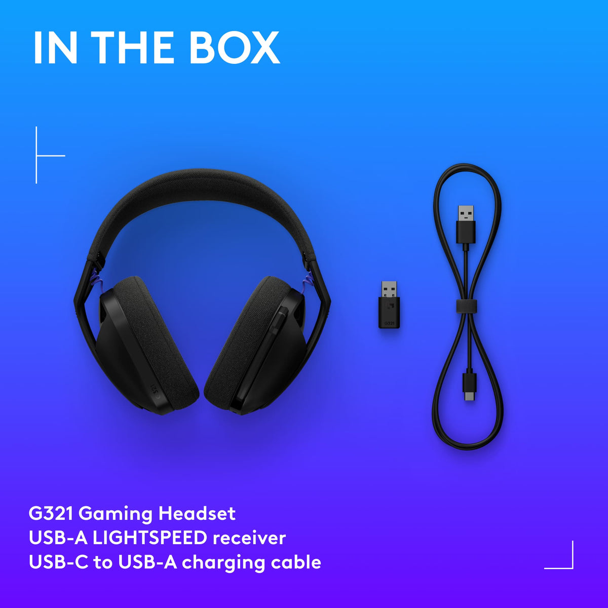 Logitech - G321 LIGHTSPEED Wireless Over-the-EarBluetooth Gaming Headset for Windows, PS4, PS5, Nintendo Switch, Mobile - Black