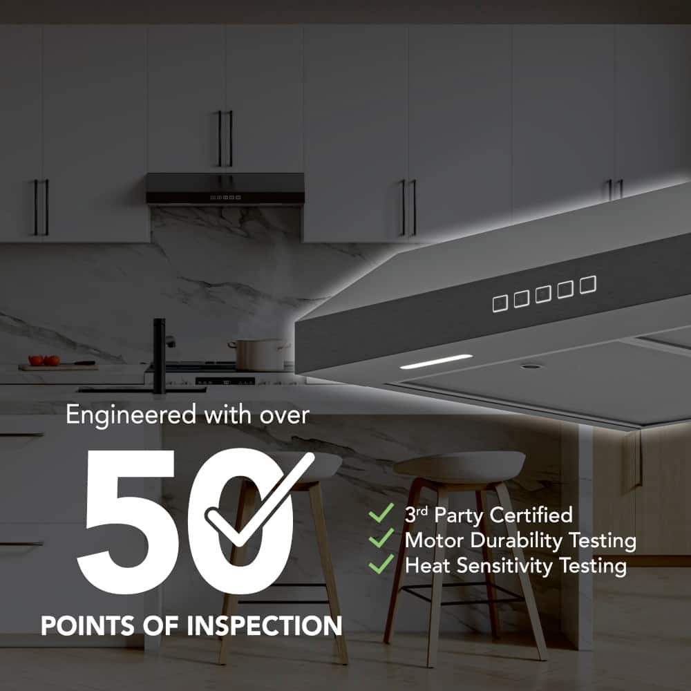 Broan - 36 inches - Convertible - Under cabinet Range Hood - Black