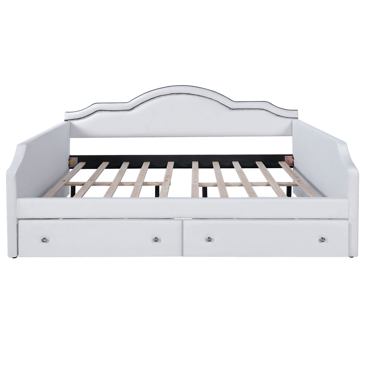 Upholstered Daybed With LED Lights And 2 Drawersme