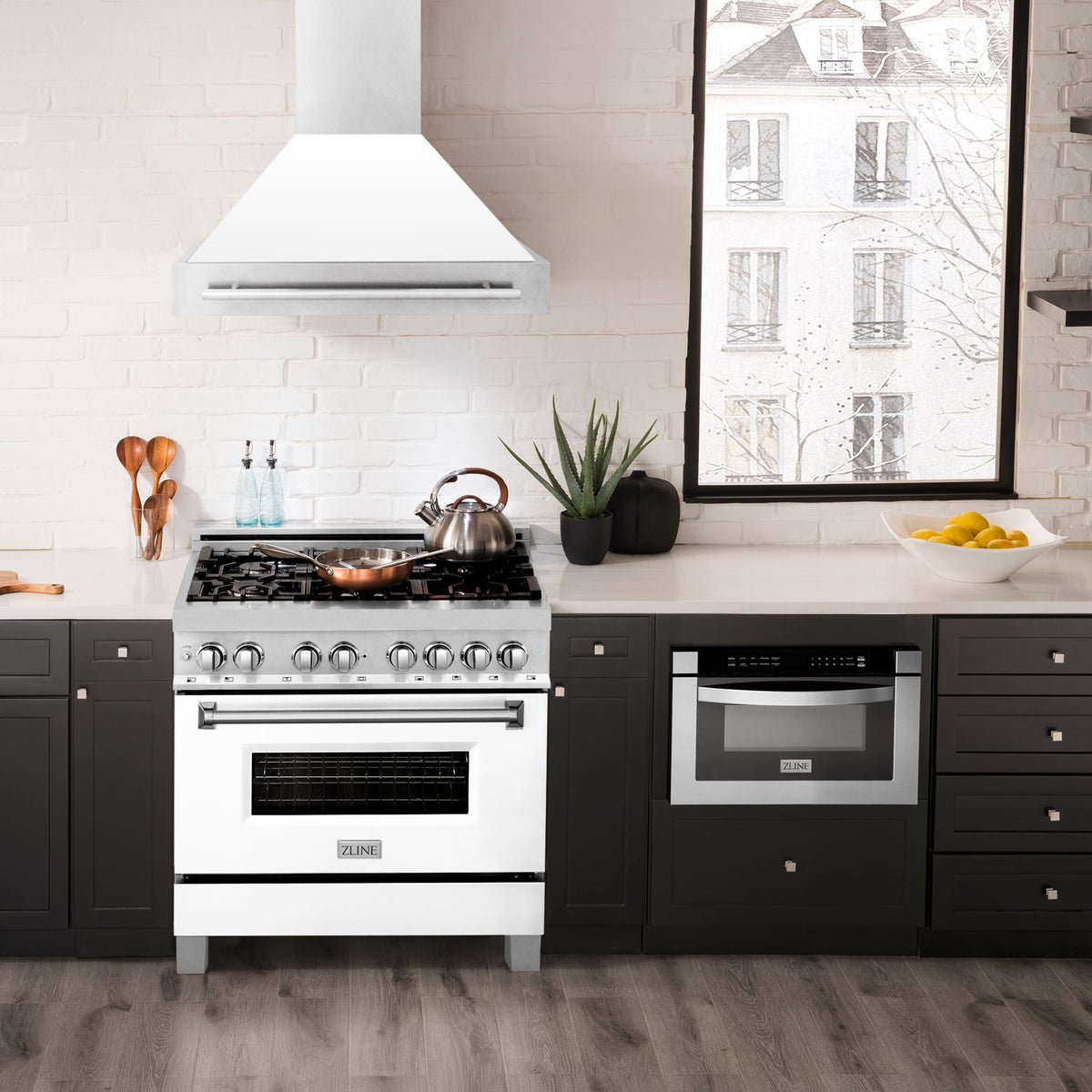 ZLINE - 36 inches - Externally Vented - Wall Range Hood - White Matte