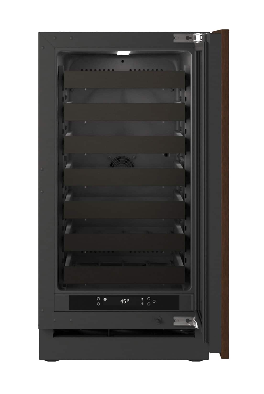 U-Line - 18"W. 3.5 Cu.Ft. Built-In Wine Refrigerator-Panel Ready - Integrated Solid