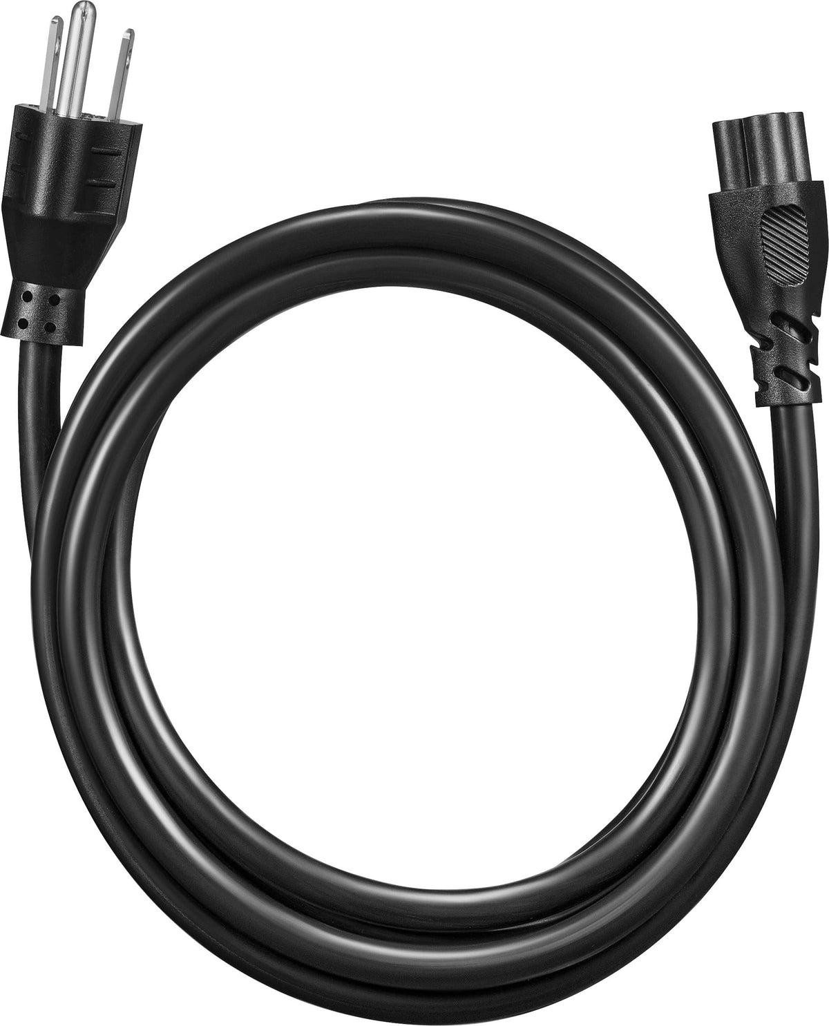 Best Buy essentials™ - 6' 18 AWG C5 Clover Leaf Power Cord - Black