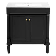 Mueble de baño con lavabo, puertas de cierre suave, armario de almacenamiento